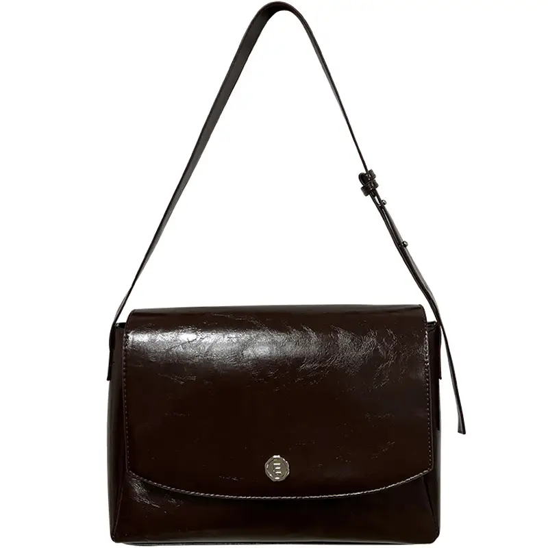 2025 Autumn Retro Brown Leather Briefcase for Women - Image 8