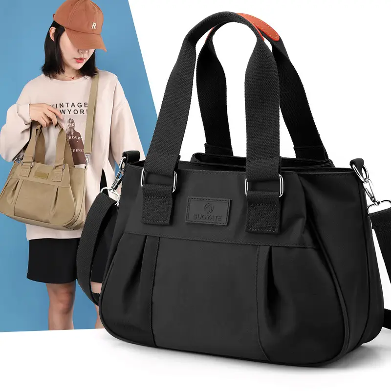 2022 New Women's Purple Nylon Shoulder Bag Large Capacity - Image 12