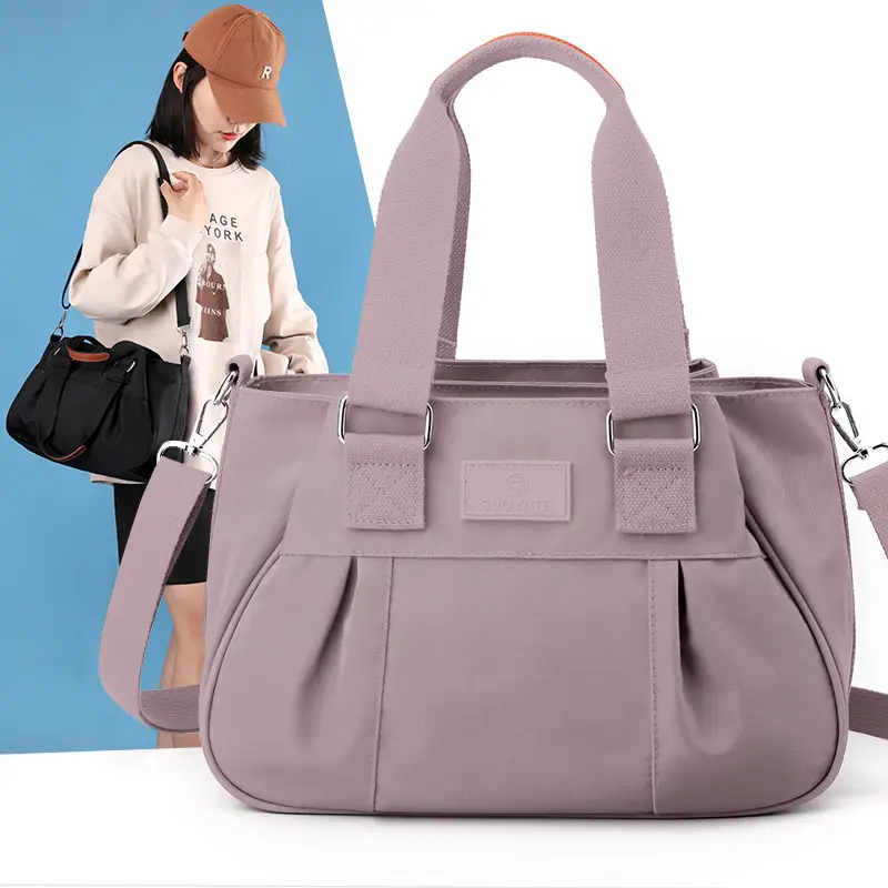 2022 New Women's Purple Nylon Shoulder Bag Large Capacity - Image 8