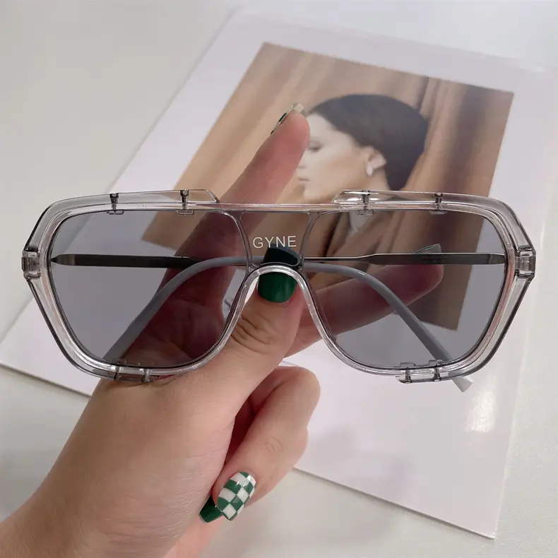 Men Large Frame Sunglasses Wholesale Yellow Glass - Image 7