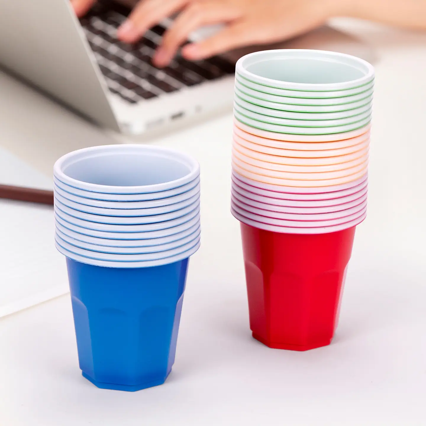 200ml Colorful Disposable Travel Cups PP Plastic - Image 4