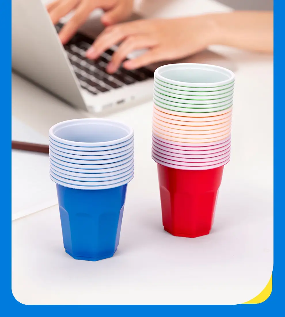 200ml Colorful Disposable Travel Cups PP Plastic — feature 14