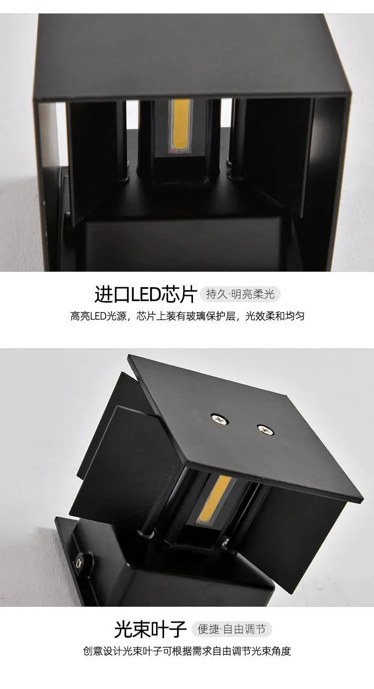 5.8m² 12W White LED Wall Lamp Outdoor Waterproof — feature 21