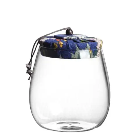 Cork High Borosilicate Tea Jar with Exquisite Cloth Cover - Image 9
