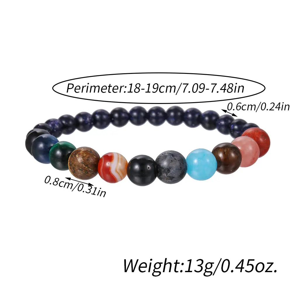 Couple Bracelet Star Milky Way Volcanic Stone Eight Galaxy - Image 5