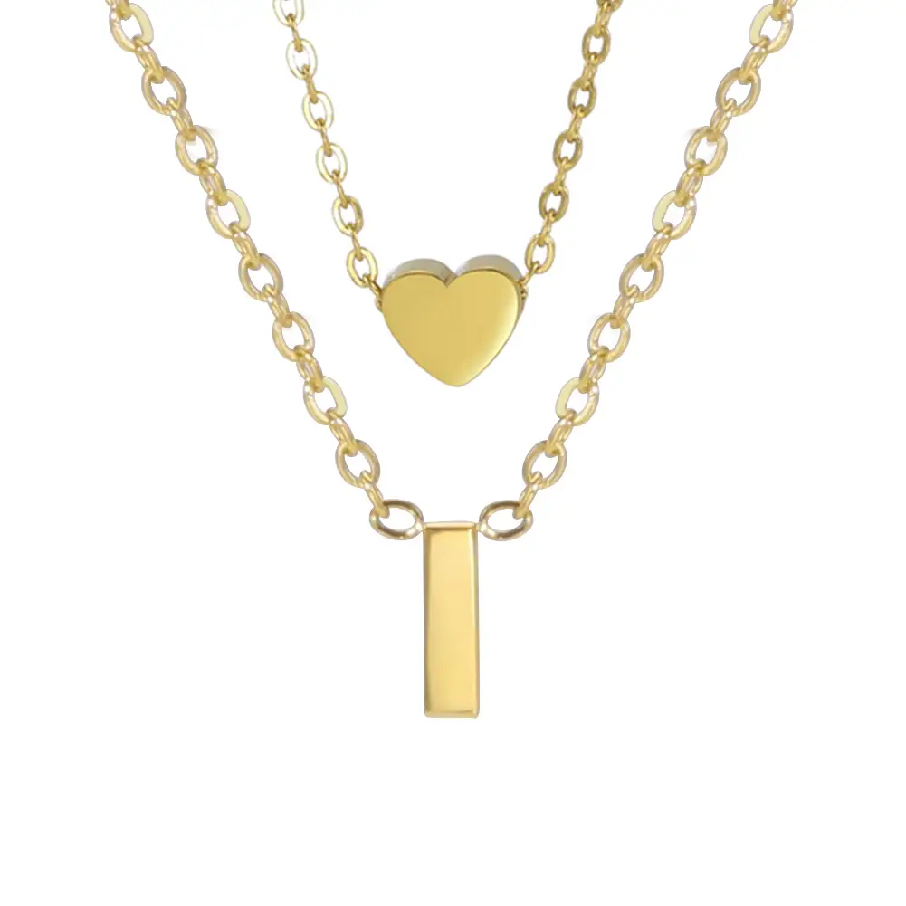Golden P-Heart Necklace for Women - Image 30