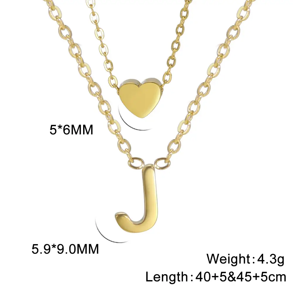 Golden P-Heart Necklace for Women - Image 10