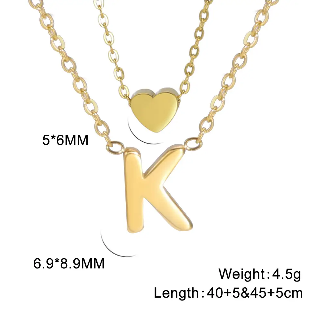 Golden P-Heart Necklace for Women - Image 11