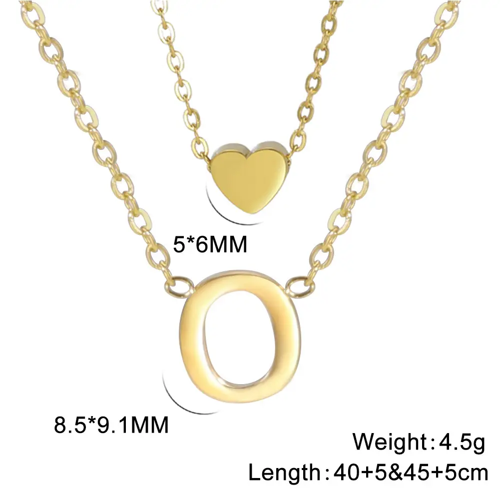 Golden P-Heart Necklace for Women - Image 15