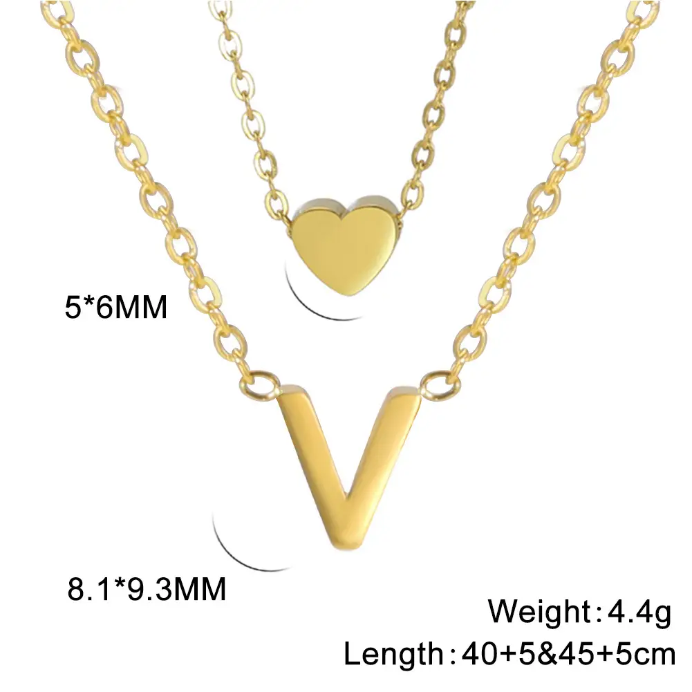 Golden P-Heart Necklace for Women - Image 22