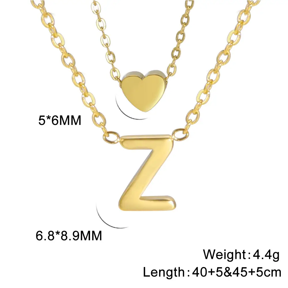Golden P-Heart Necklace for Women - Image 26