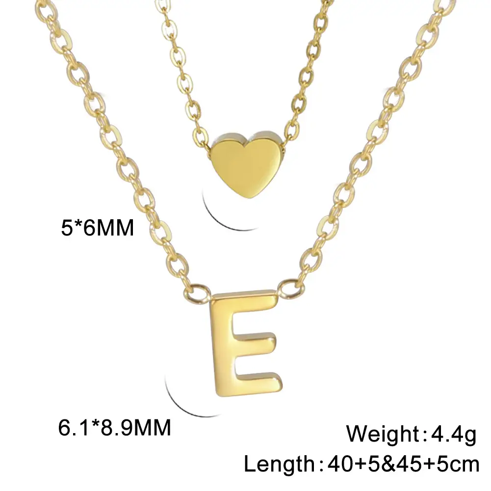 Golden P-Heart Necklace for Women - Image 5
