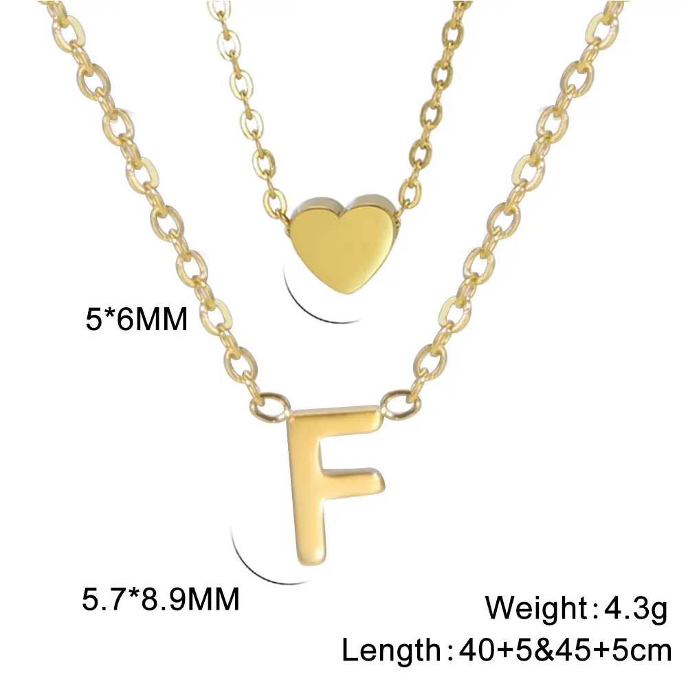 Golden P-Heart Necklace for Women - Image 6
