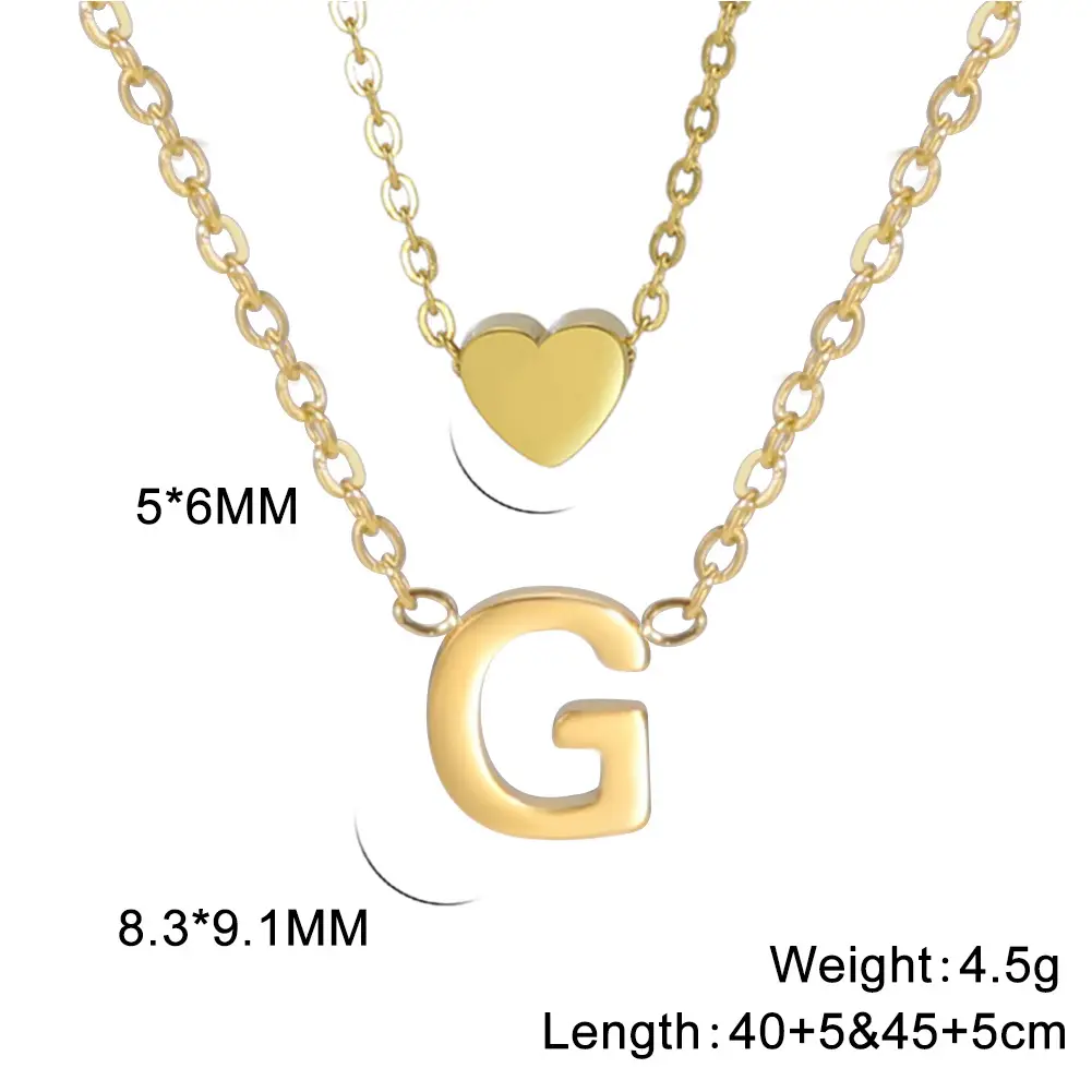 Golden P-Heart Necklace for Women - Image 7