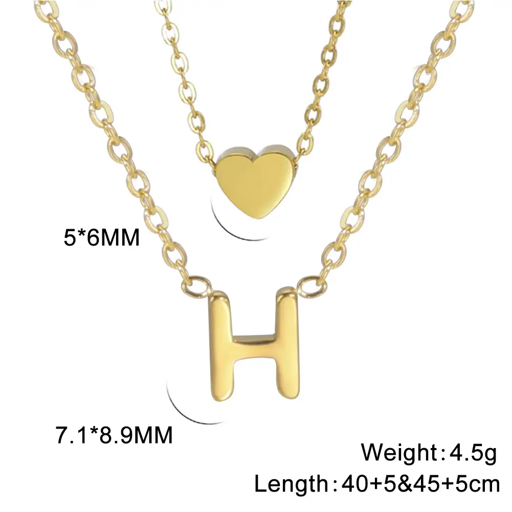 Golden P-Heart Necklace for Women - Image 8