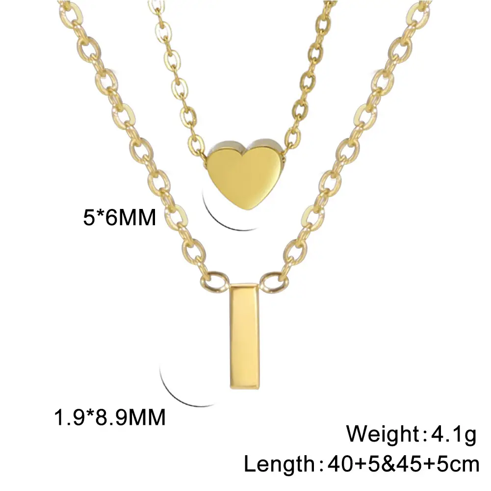 Golden P-Heart Necklace for Women - Image 9