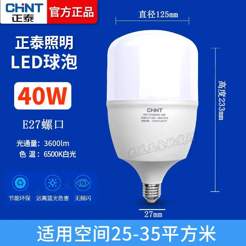 Chint LED Bulb 30W 12V E27 Threaded White Light