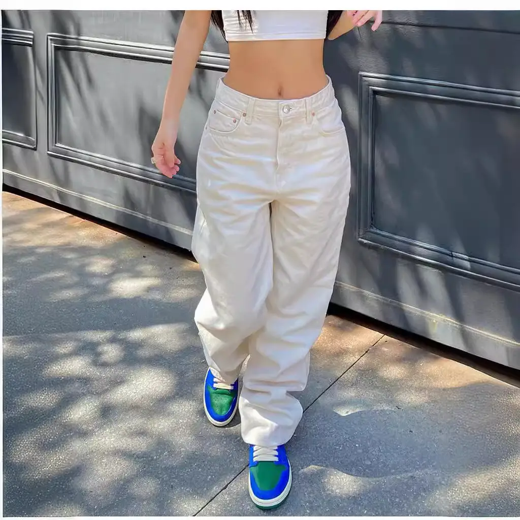 Women Slim Fit Jeans Blue Denim High Waist Casual - Image 6