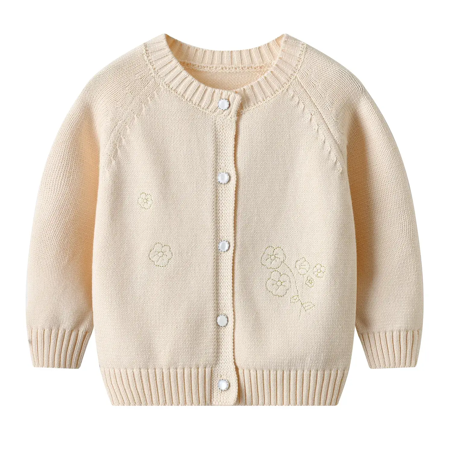 Girls Knitted Cardigan Pure Cotton 2024 Winter