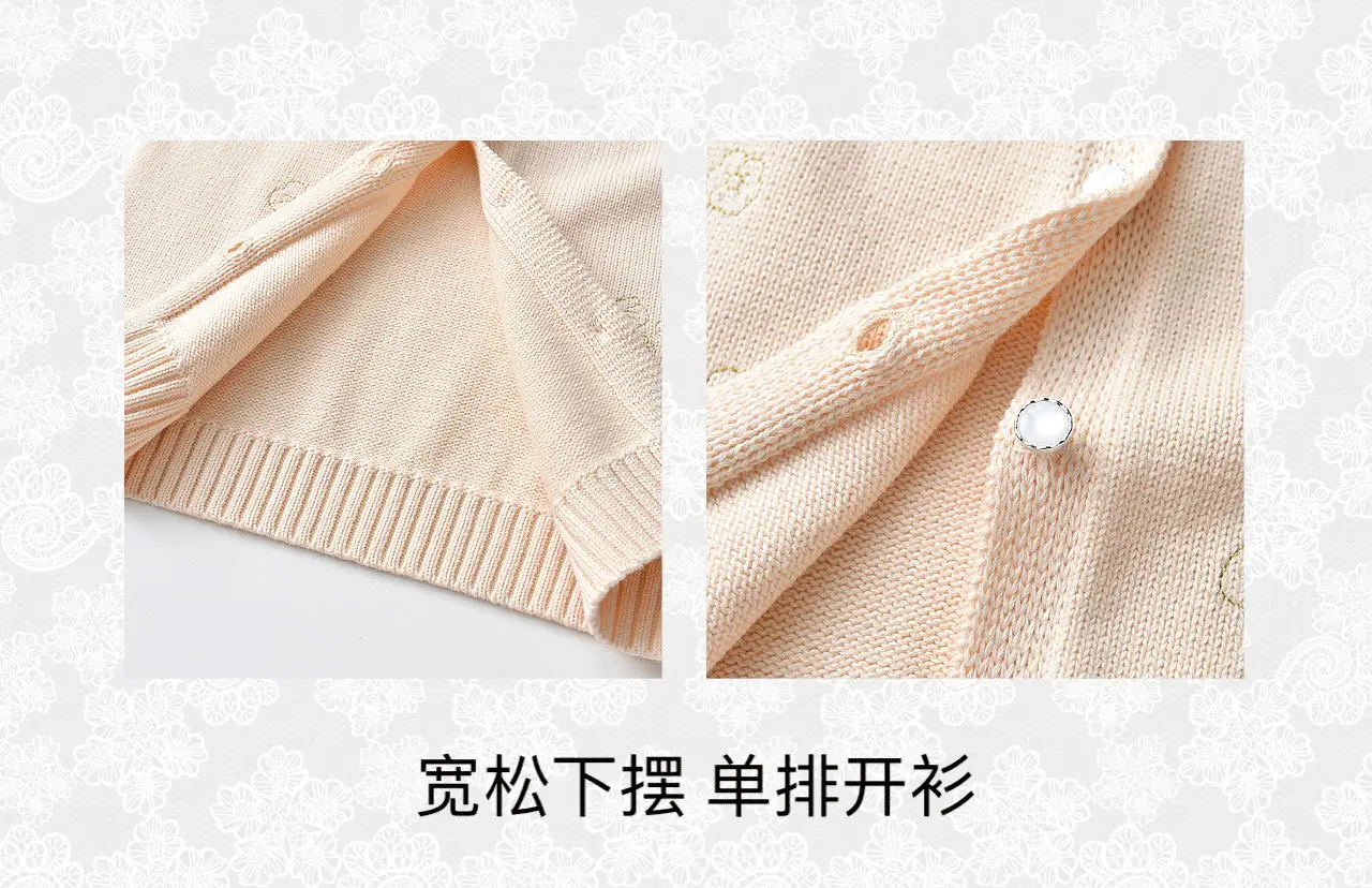 Girls Knitted Cardigan Pure Cotton 2024 Winter — feature 6