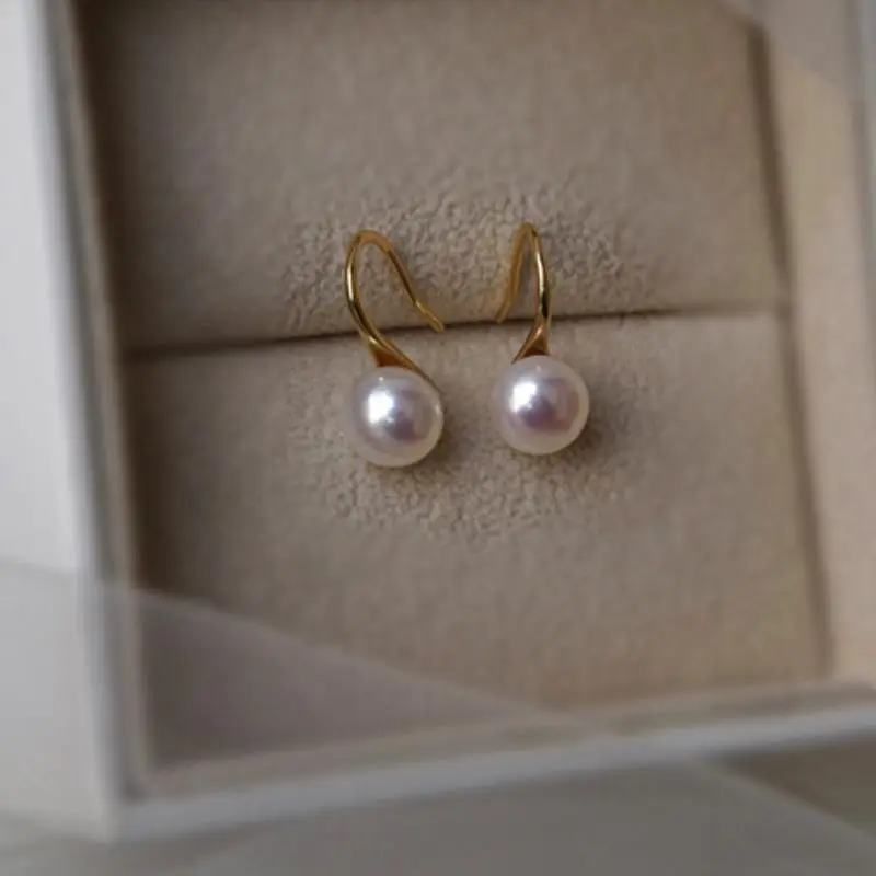 S925 Sterling Silver Pearl Stud Earrings for Women