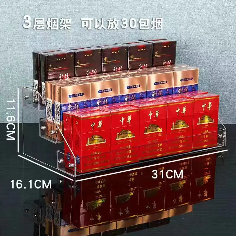 7 Layer Acrylic Cosmetics Display Rack Red Packets 28.5cm - Image 3