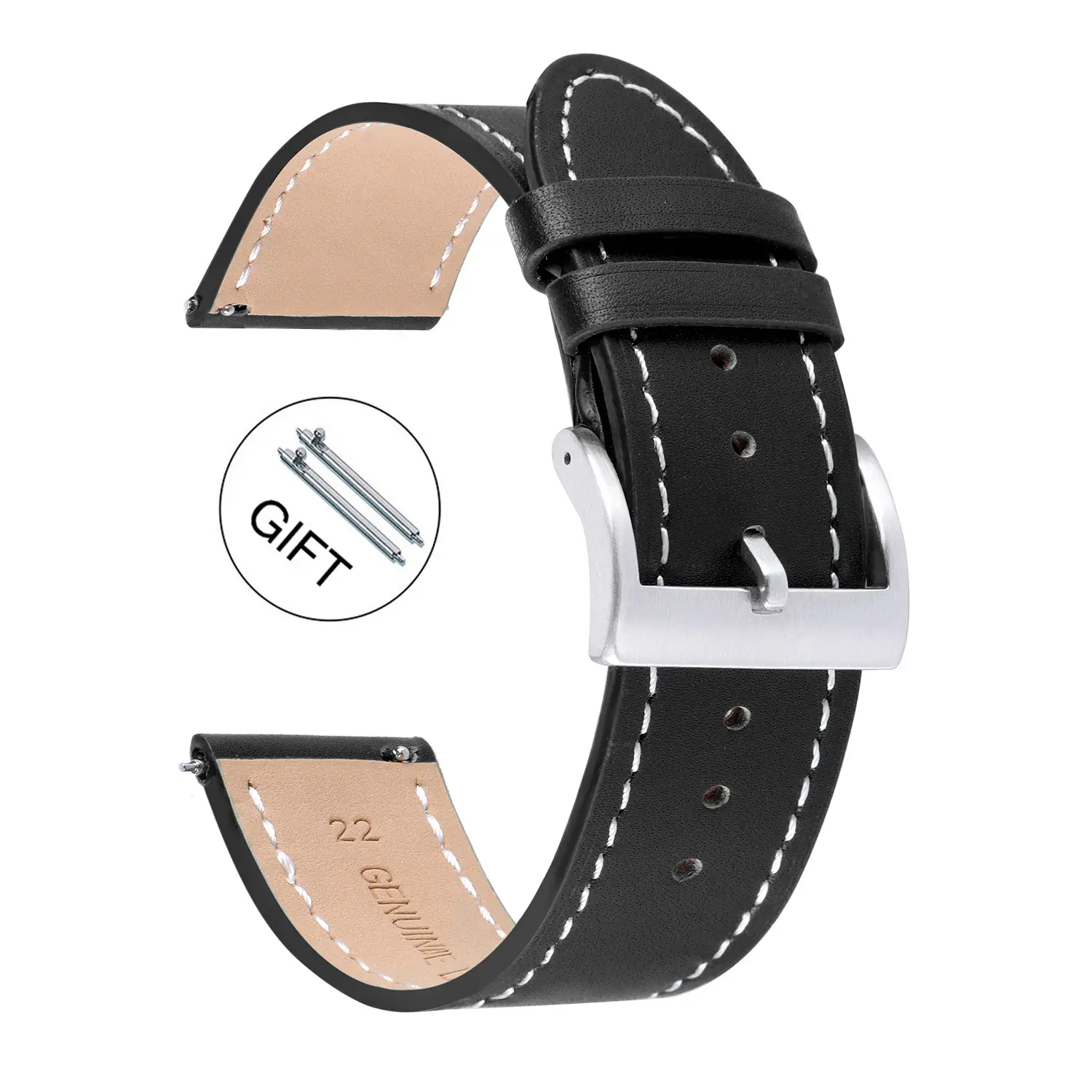Pink Soft Calfskin Switch Ear Strap 18-24mm