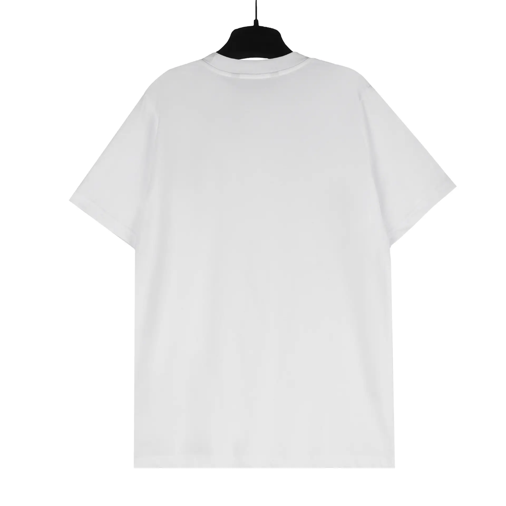 White Cotton Short-Sleeve T-Shirt for Men Women - Image 7