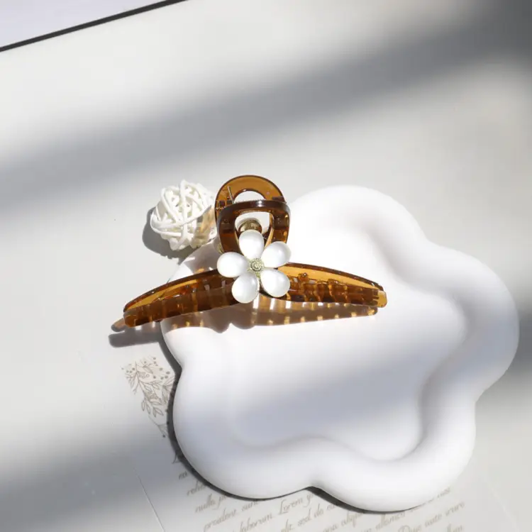 Korean Flower Hairpin Women's Large Clip - Image 8