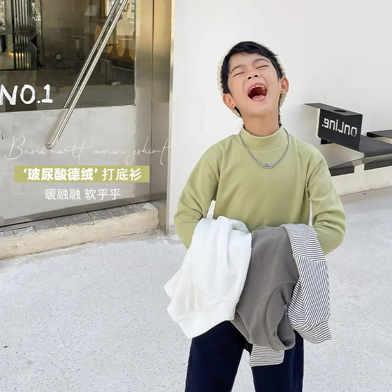 2025 Boys Thermal T-Shirt White Long Sleeve Winter - Image 3