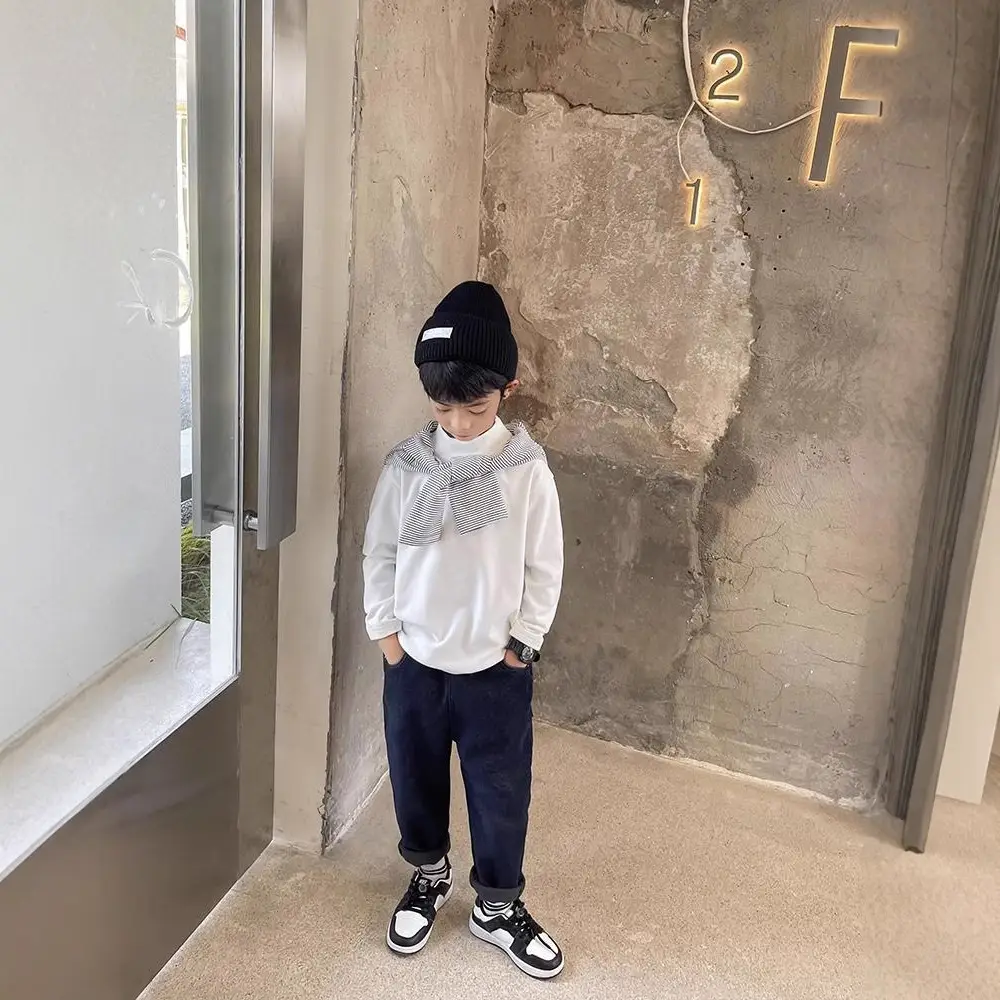 2025 Boys Thermal T-Shirt White Long Sleeve Winter - Image 4