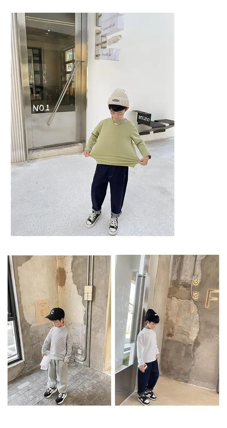 2025 Boys Thermal T-Shirt White Long Sleeve Winter — feature 15