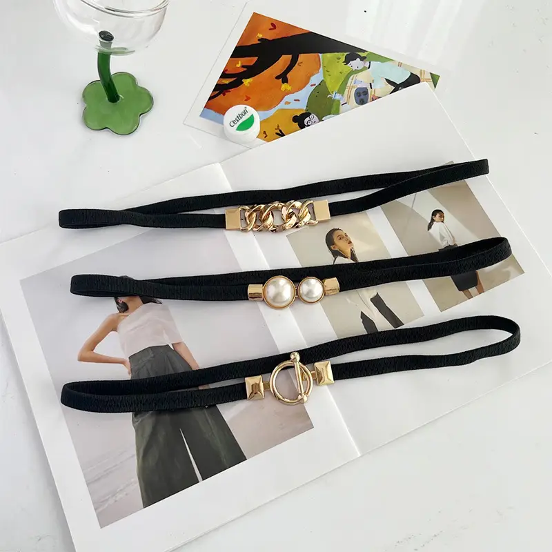 Black Wide Belt Waist Seal Decorative Fashion Accessory