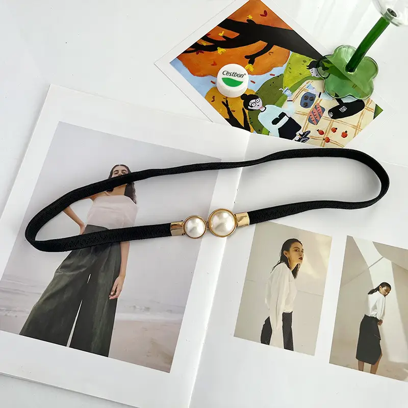 Black Wide Belt Waist Seal Decorative Fashion Accessory