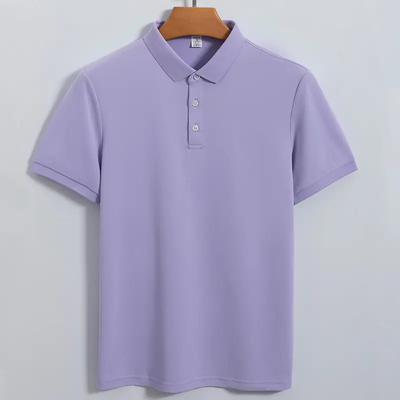 Men's Lavender Quick-Drying UV Sunscreen Polo Shirt - Image 3