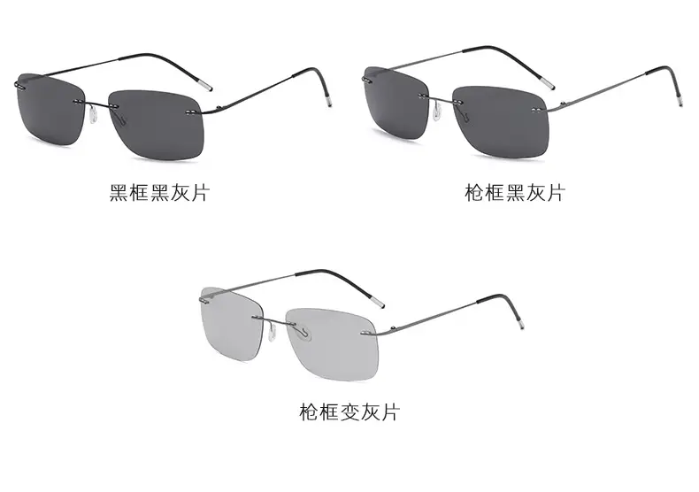 Men's Titanium Alloy Polarized Sunglasses Gray High Definition β feature 13