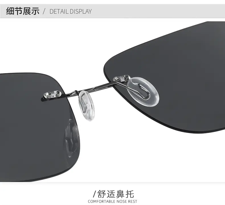 Men's Titanium Alloy Polarized Sunglasses Gray High Definition β feature 14