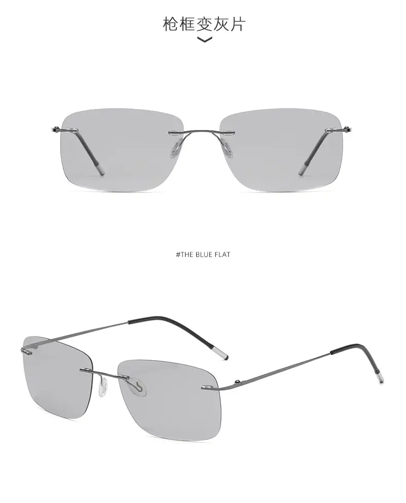 Men's Titanium Alloy Polarized Sunglasses Gray High Definition β feature 19
