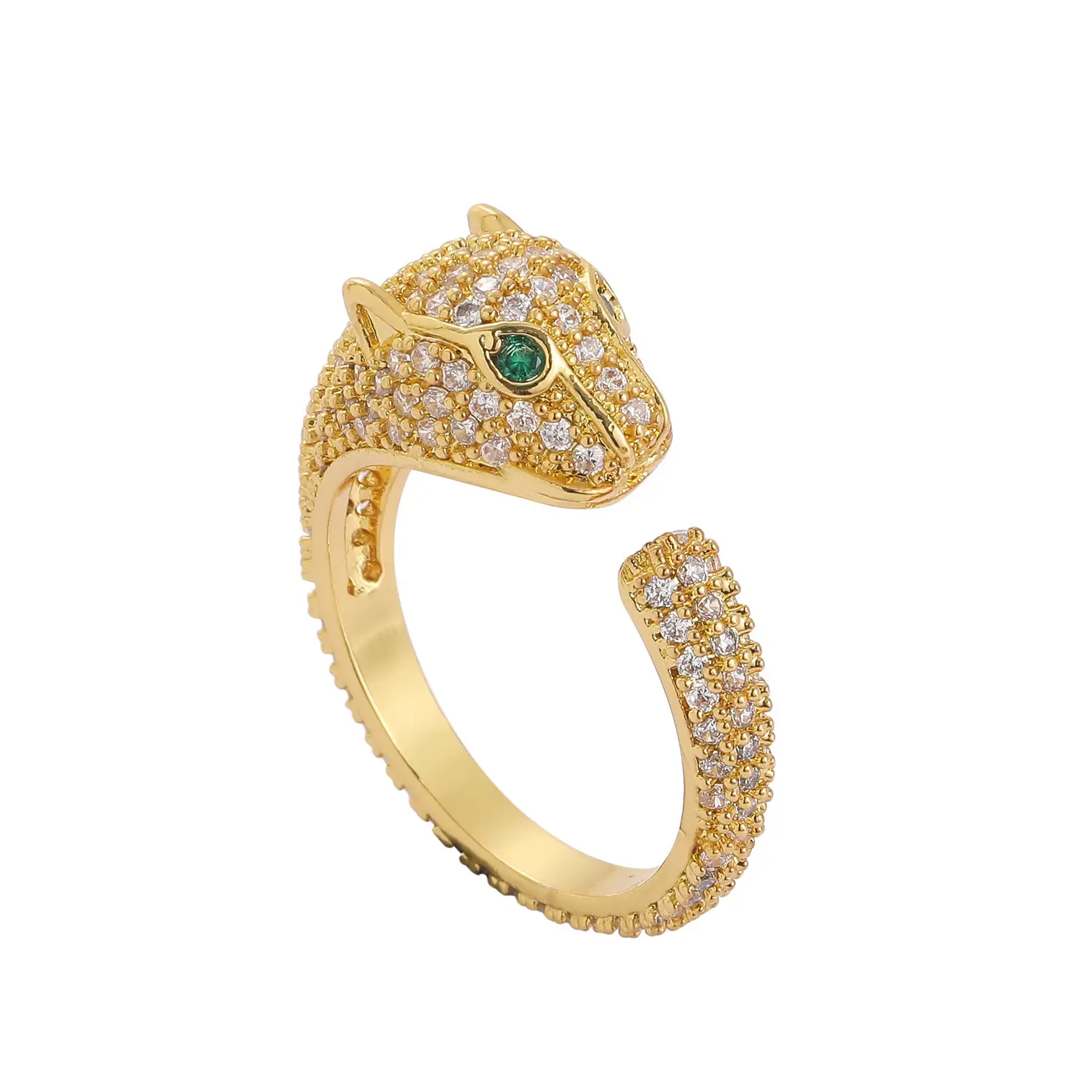 Leopard Snake Rings Gold & Silver with Zircon - Image 7