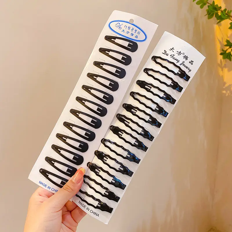 Girls Black Hair Clip for Front & Back Use - Image 6