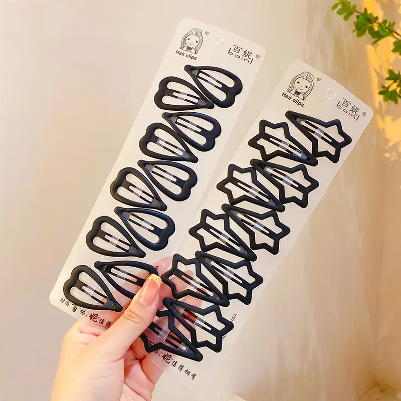 Girls Black Hair Clip for Front & Back Use - Image 7