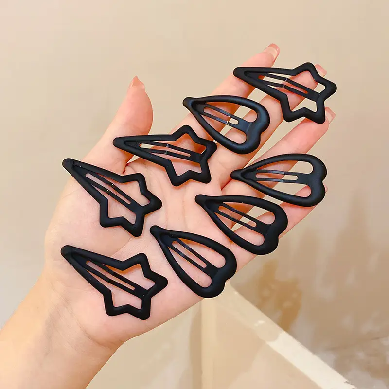 Girls Black Hair Clip for Front & Back Use - Image 8