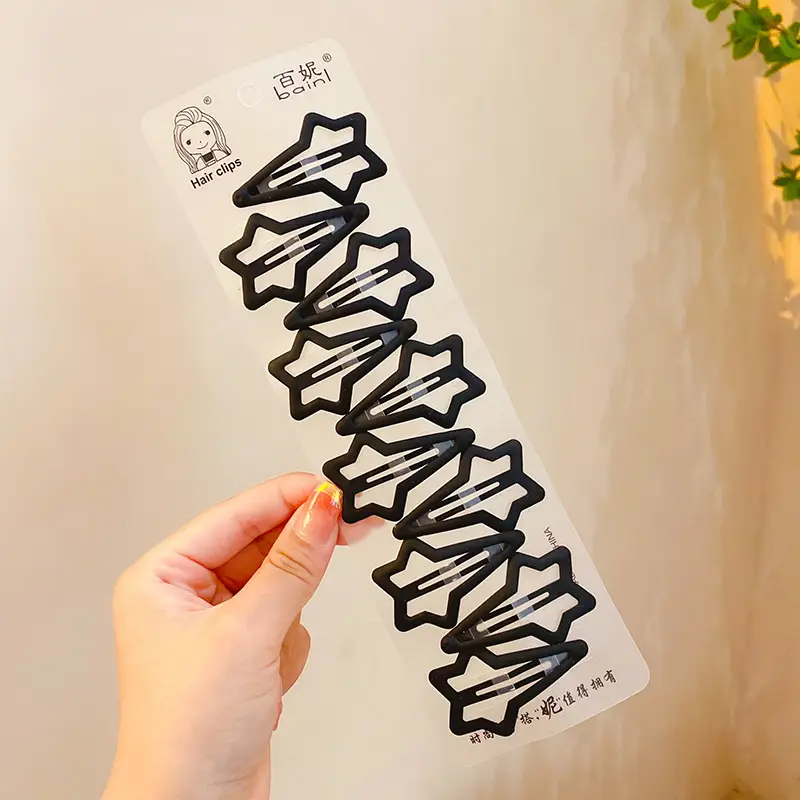 Girls Black Hair Clip for Front & Back Use - Image 3