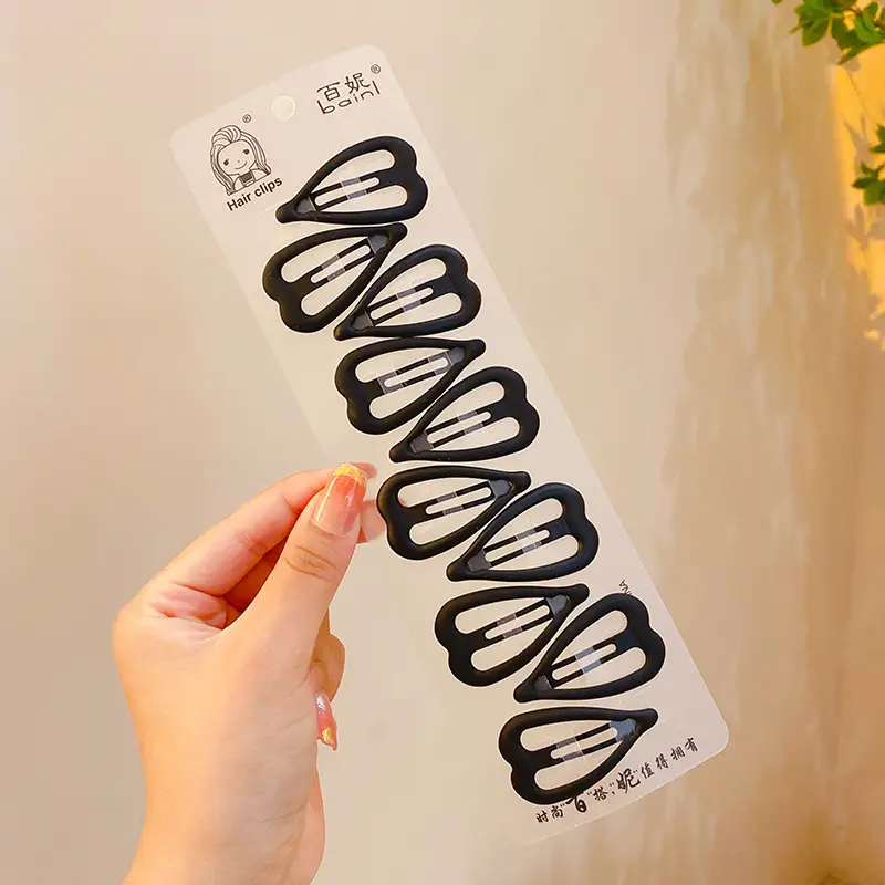 Girls Black Hair Clip for Front & Back Use - Image 4