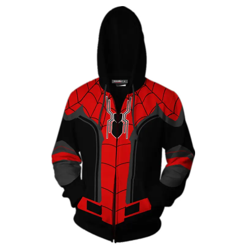 Spiderman Hoodie Red Black Classic Pullover - Image 26