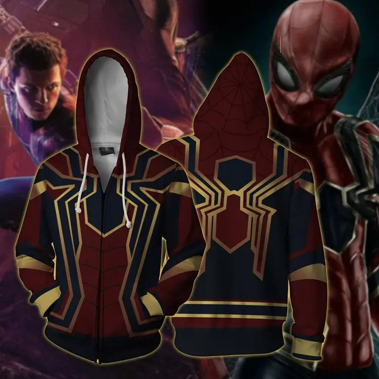 Spiderman Hoodie Red Black Classic Pullover - Image 10