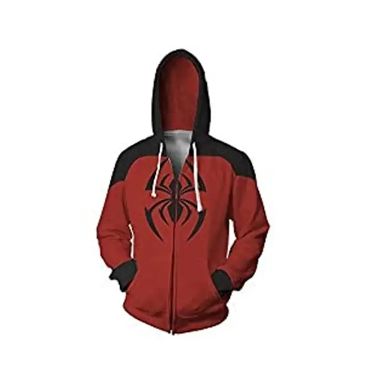 Spiderman Hoodie Red Black Classic Pullover - Image 19