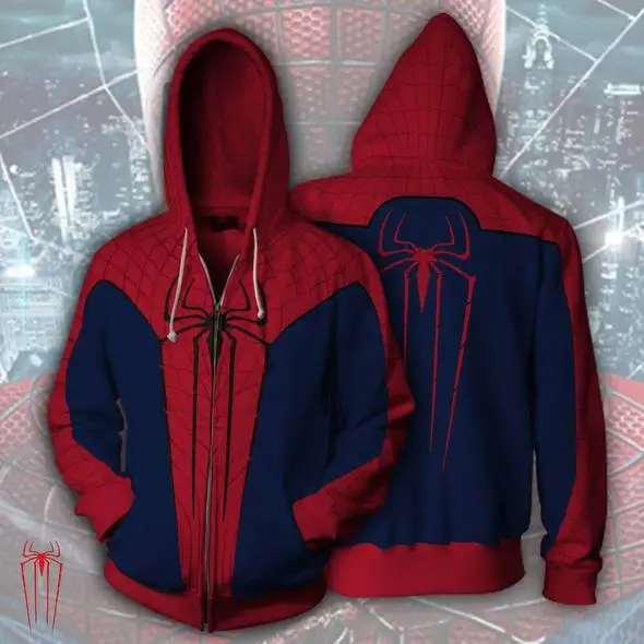 Spiderman Hoodie Red Black Classic Pullover - Image 4