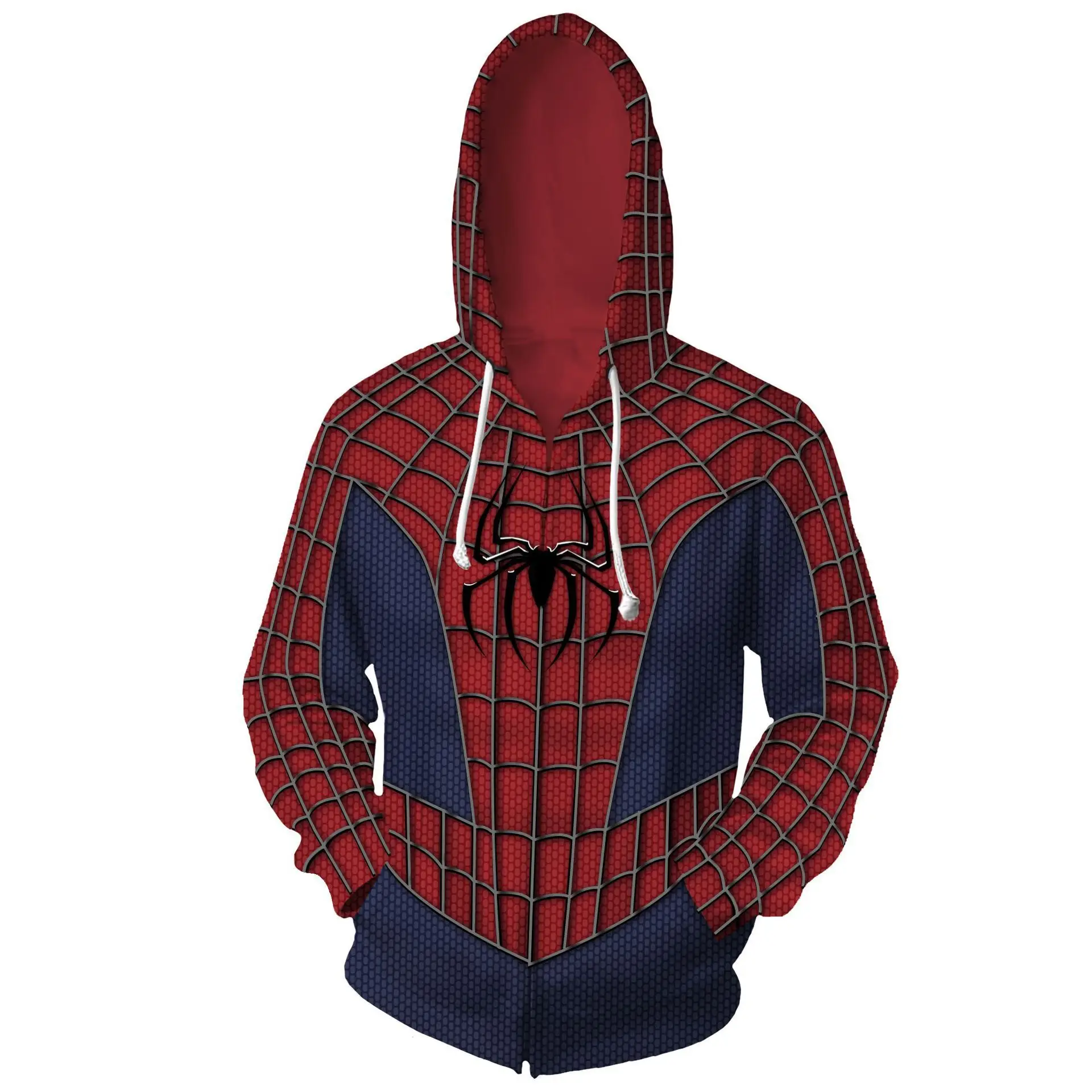 Spiderman Hoodie Red Black Classic Pullover - Image 7