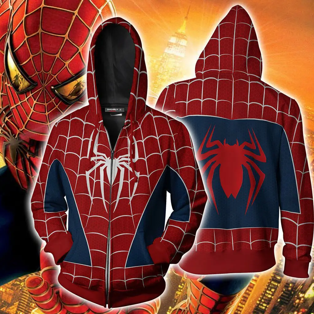 Spiderman Hoodie Red Black Classic Pullover - Image 8